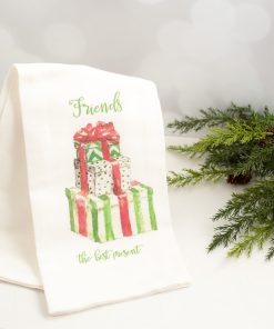 Christmas Striped Ruffle Tea Towels-Set of Two